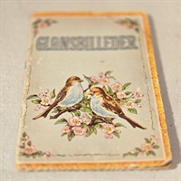glansbilledalbum-fugle-paa-forsiden-gamle-forskellige-glansbilleder